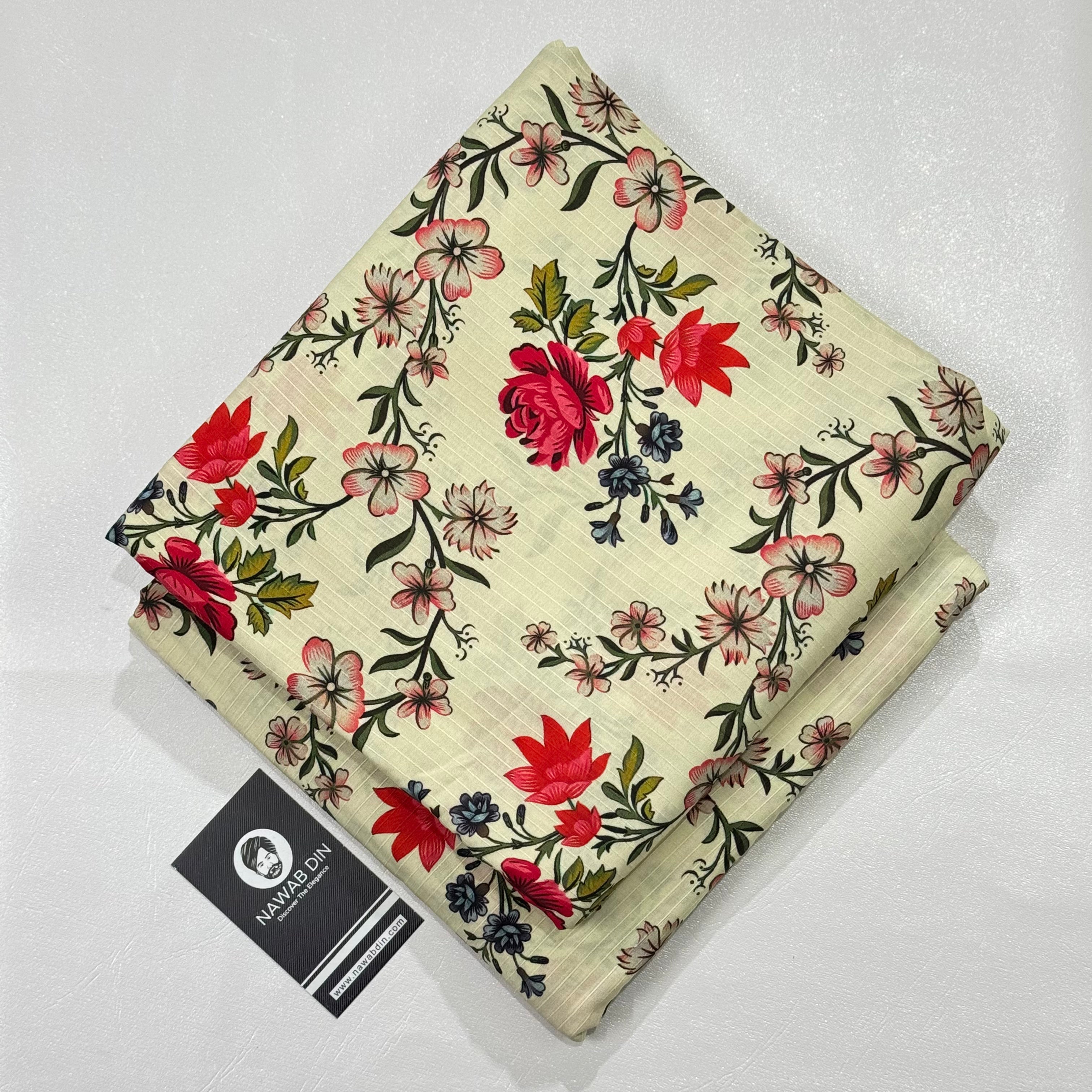 2 Pc Doria Linen Printed Suit