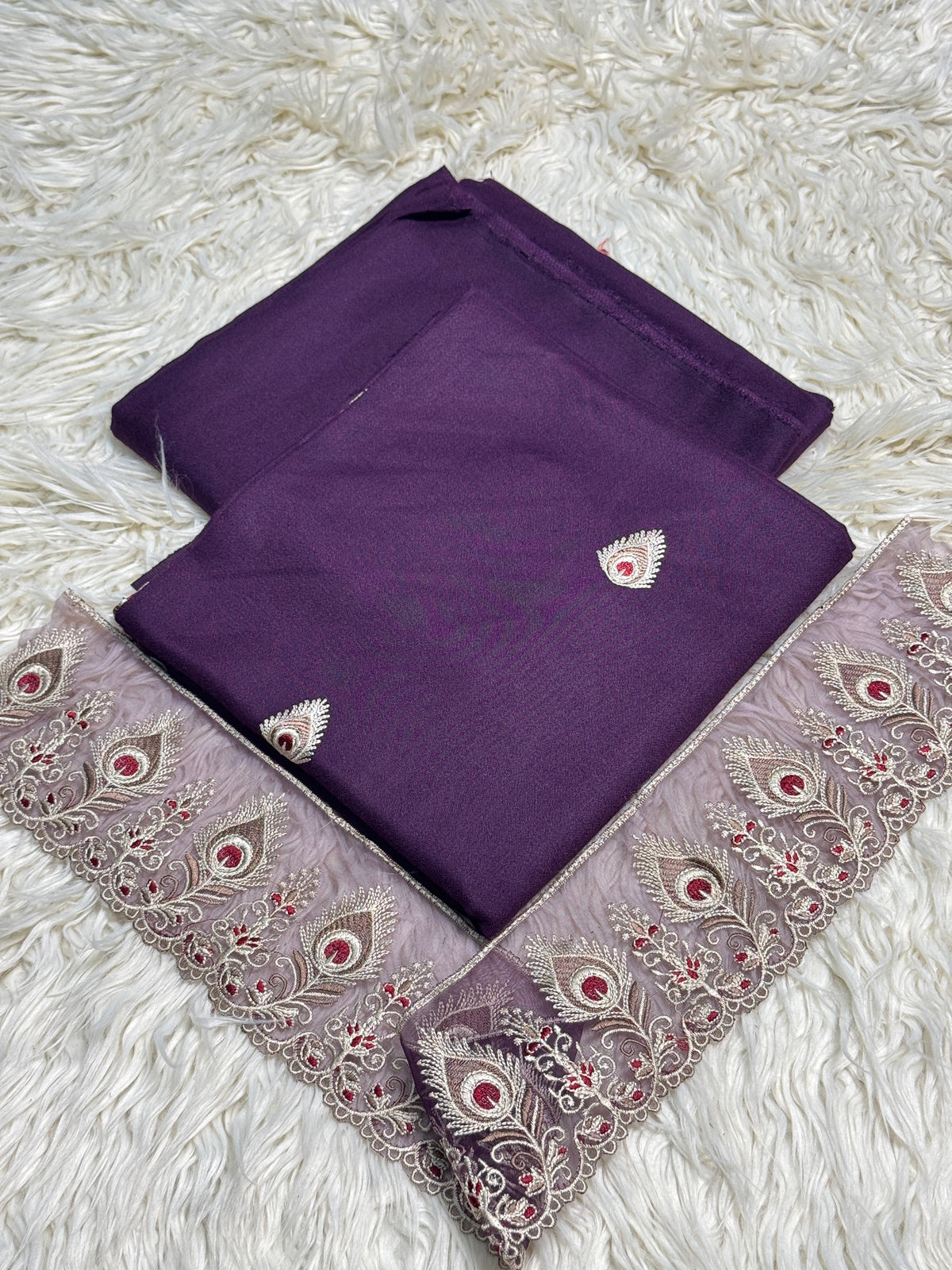 2PC Dhanak Embroidered Suit