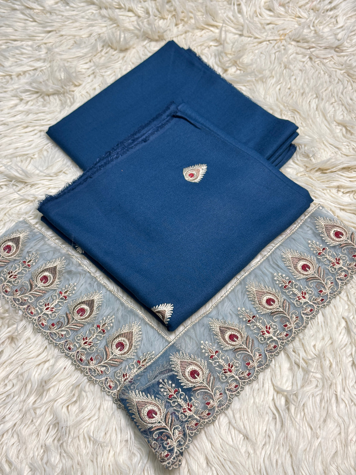 2PC Dhanak Embroidered Suit