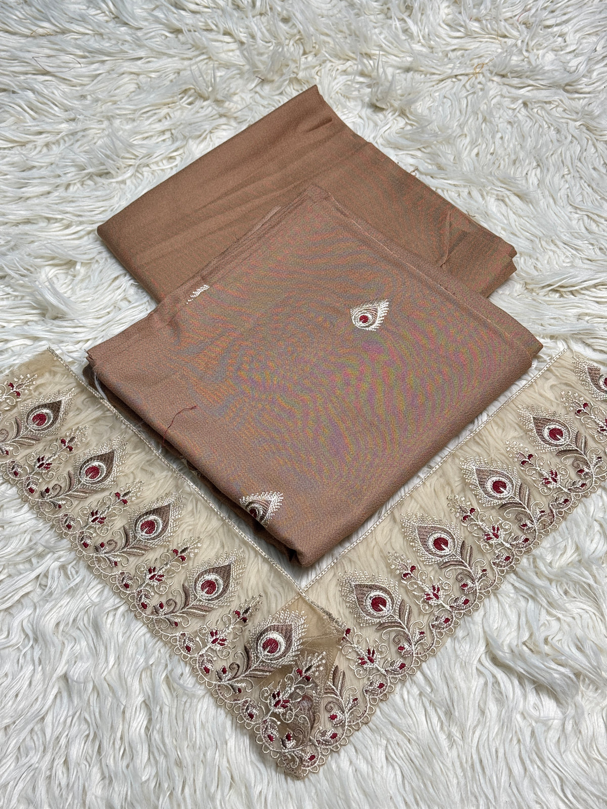 2PC Dhanak Embroidered Suit