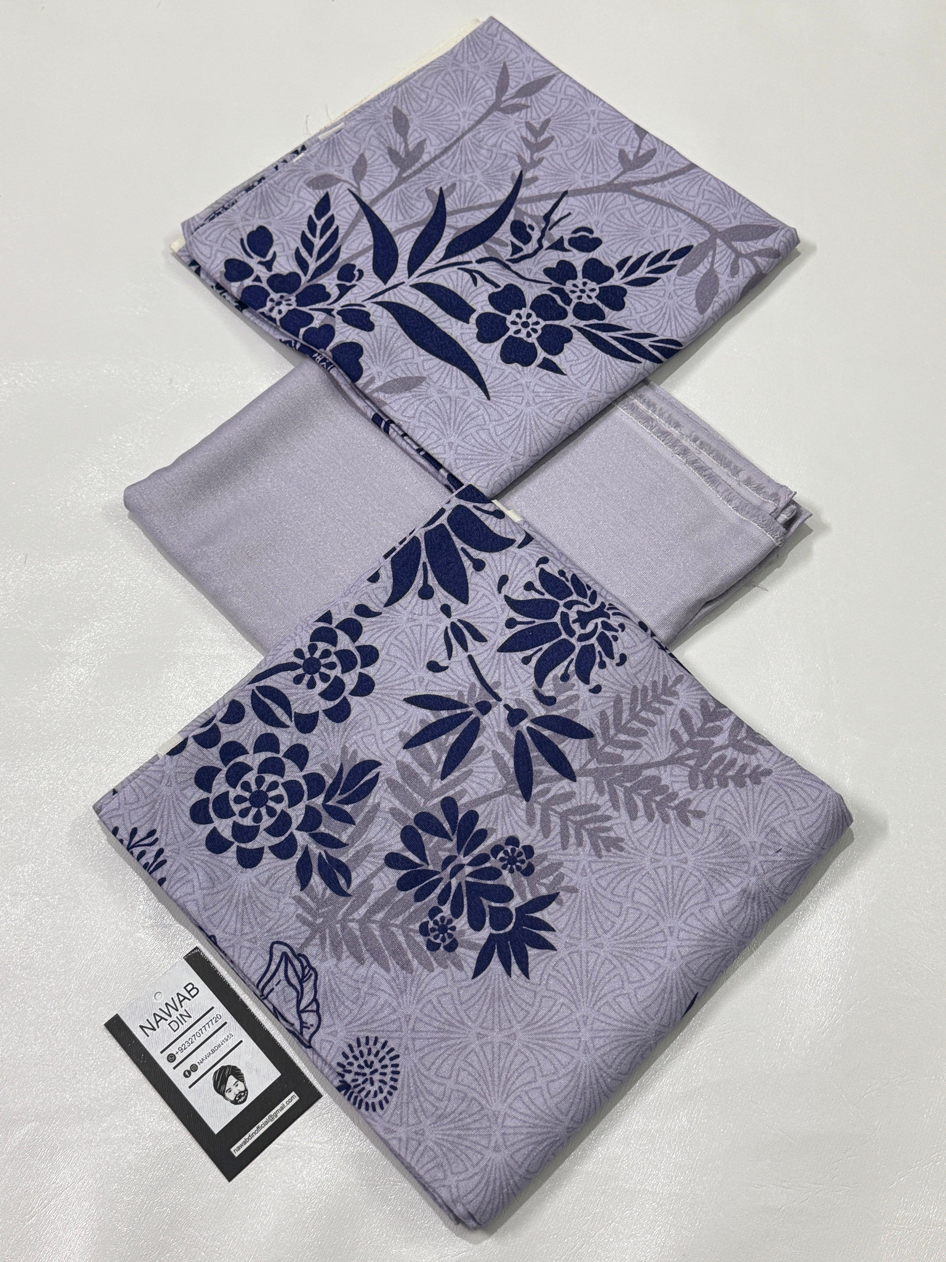 3 Pc Karandi Printed Unstitched Suit