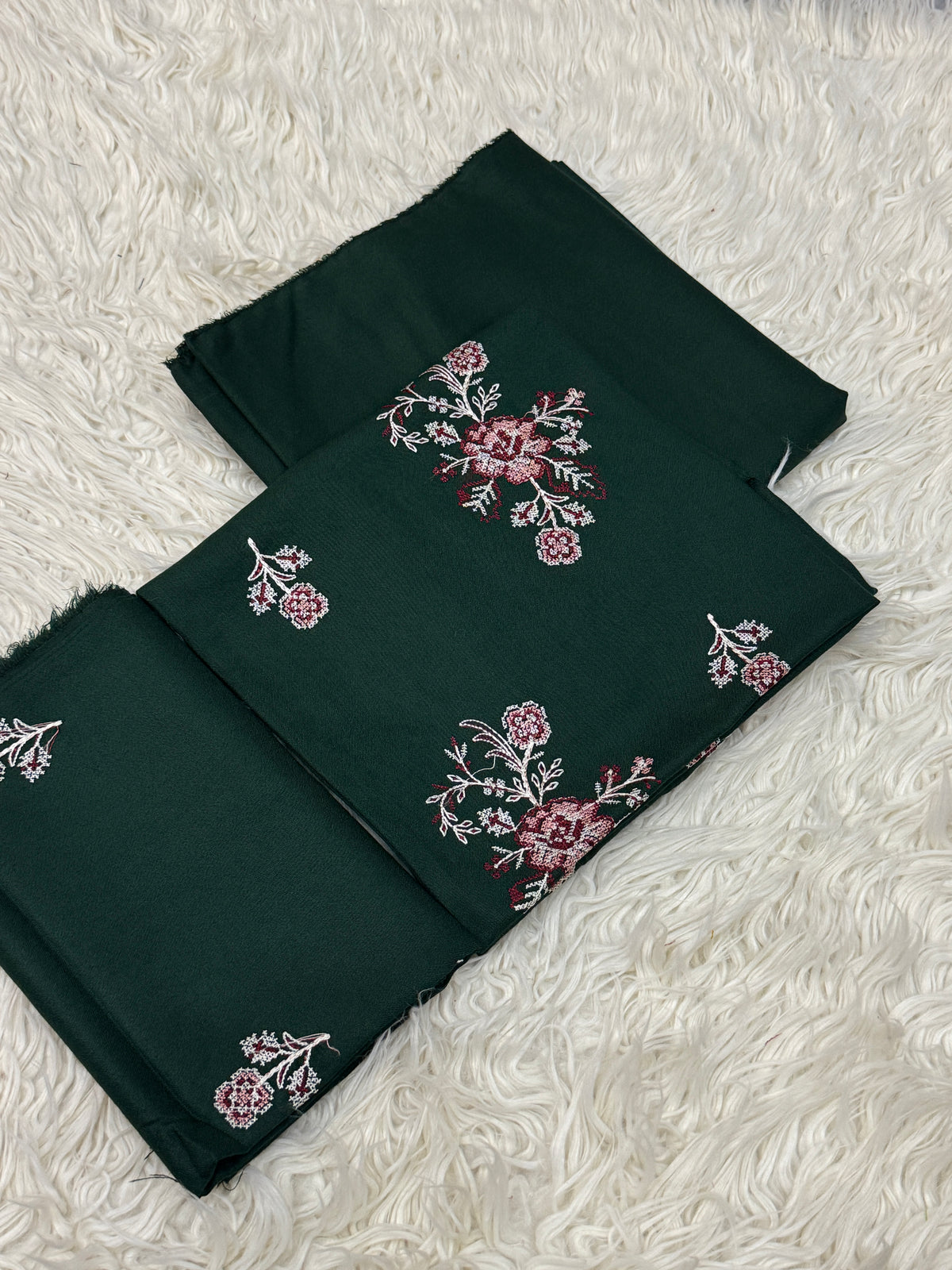 2PC Dhanak Embroidered Suit