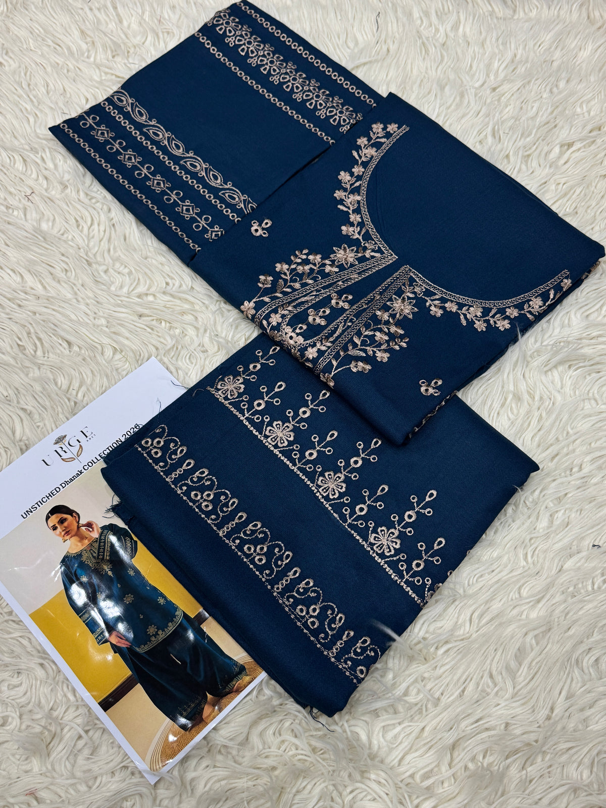 2PC Dhanak Embroidered Suit