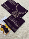 2PC Dhanak Embroidered Suit