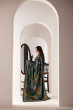 SN 61-3 Piece Embroidered Dhanak Shirt with Printed Wool Shawl