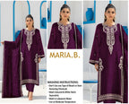 Maria B 3Pc Lawn Embroidered Suit
