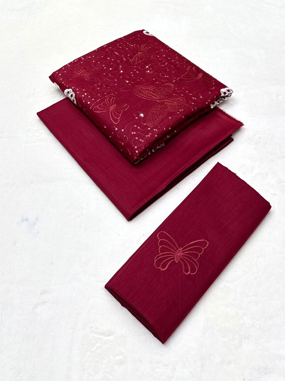 Maria B 2 Pc Butterfly Embroiedred Lawn Suit
