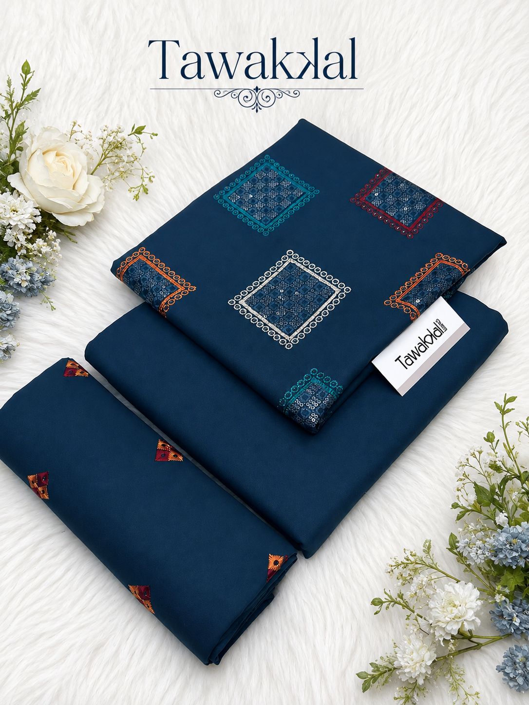 2PC Dhanak Embroidered Suit