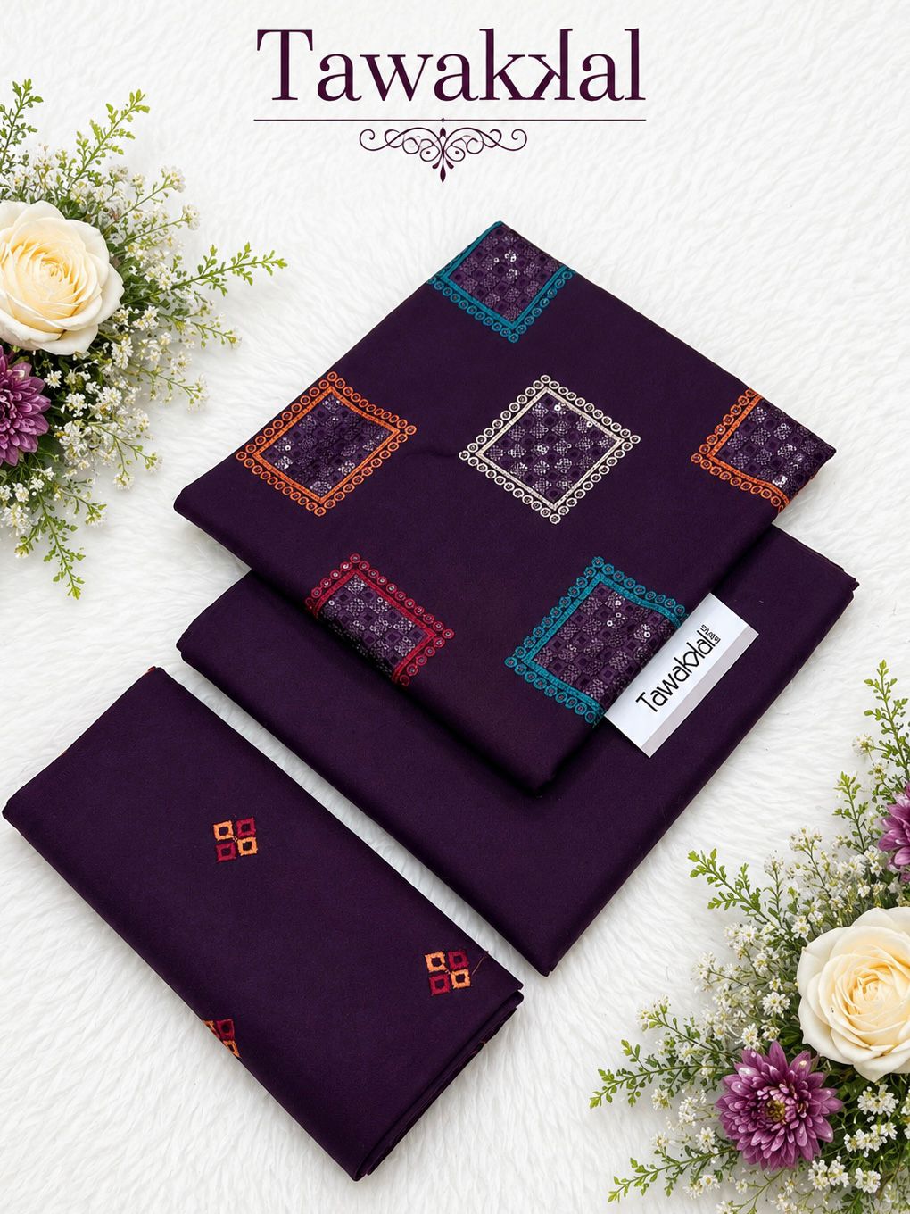 2PC Dhanak Embroidered Suit