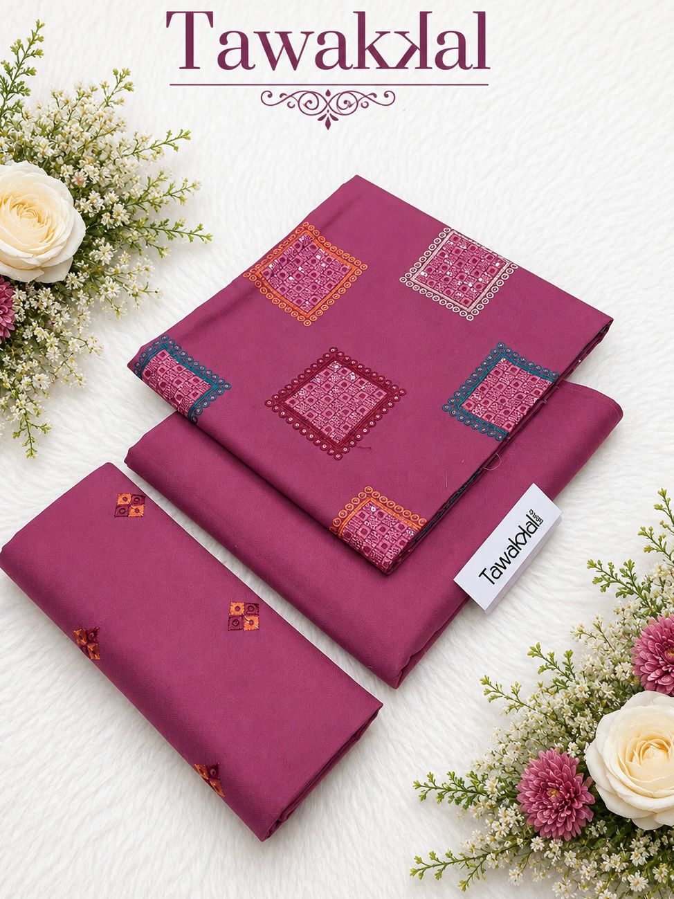 2PC Dhanak Embroidered Suit