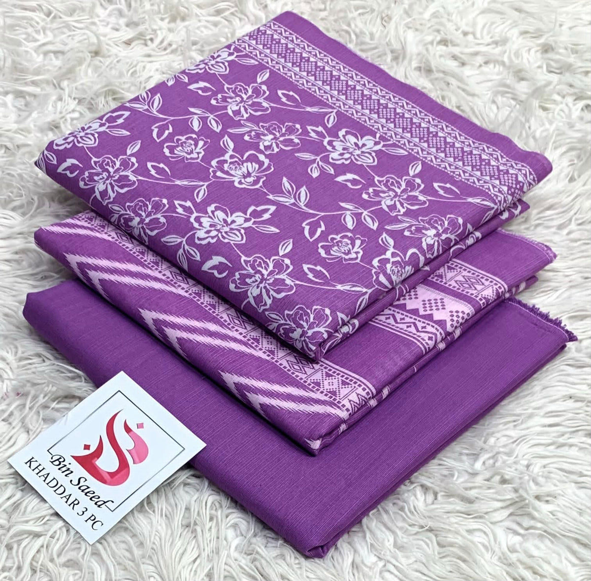 Bin Saeed Khaddar 3Pc Printed Suit