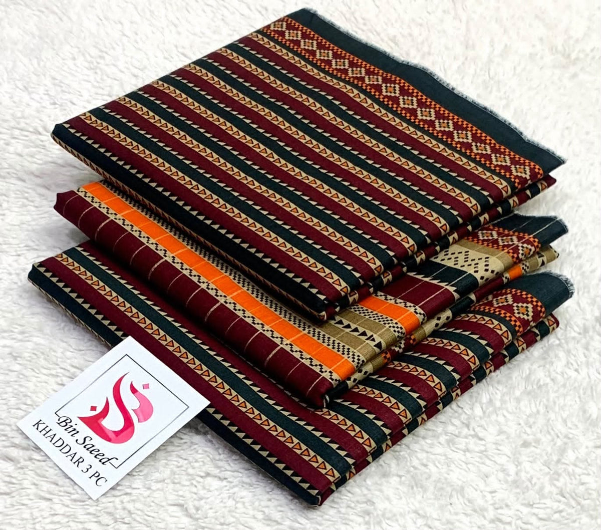 Bin Saeed Khaddar 3Pc Printed Suit