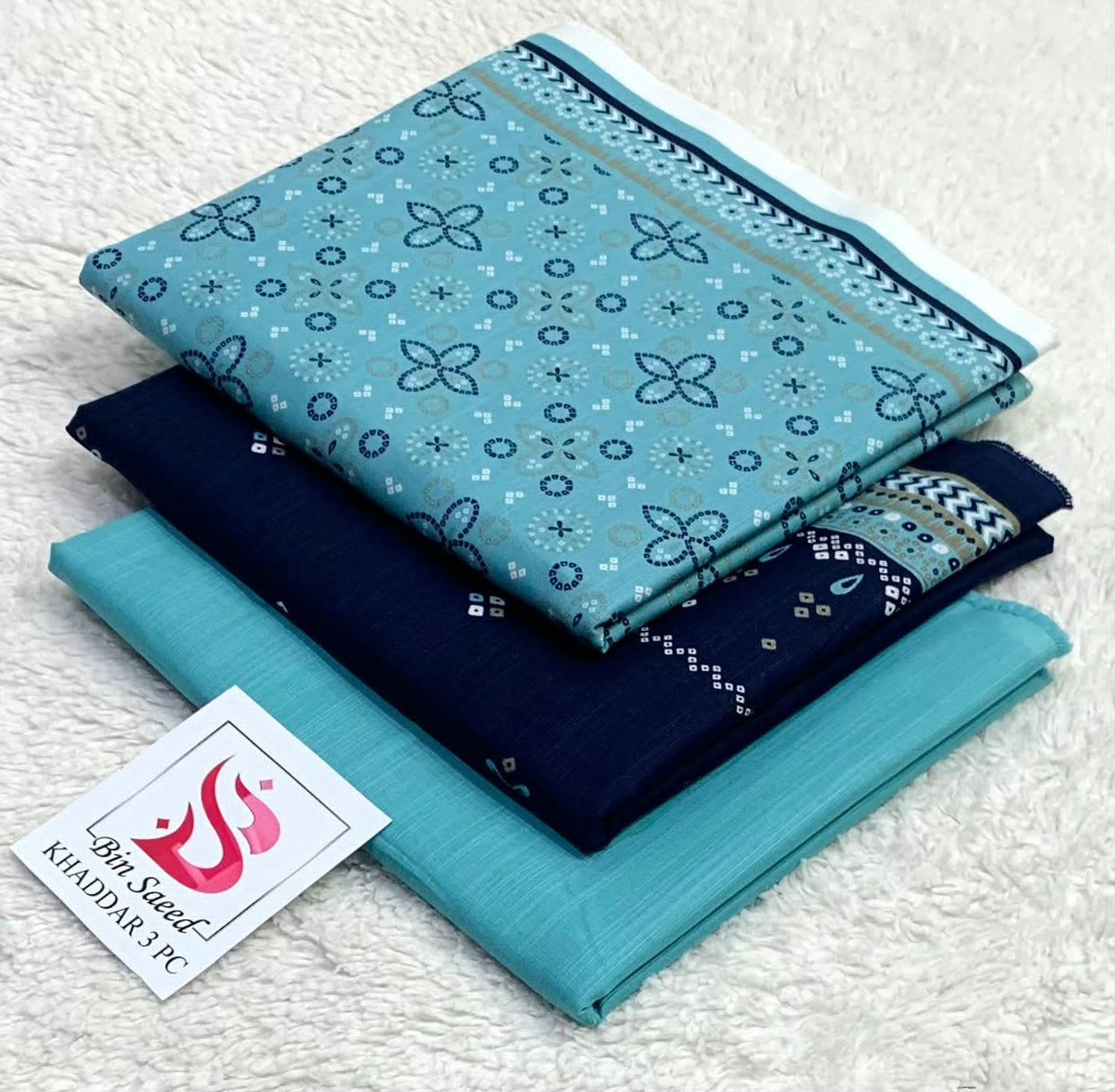 Bin Saeed Khaddar 3Pc Printed Suit