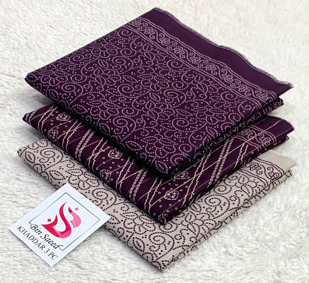 Bin Saeed Khaddar 3Pc Printed Suit