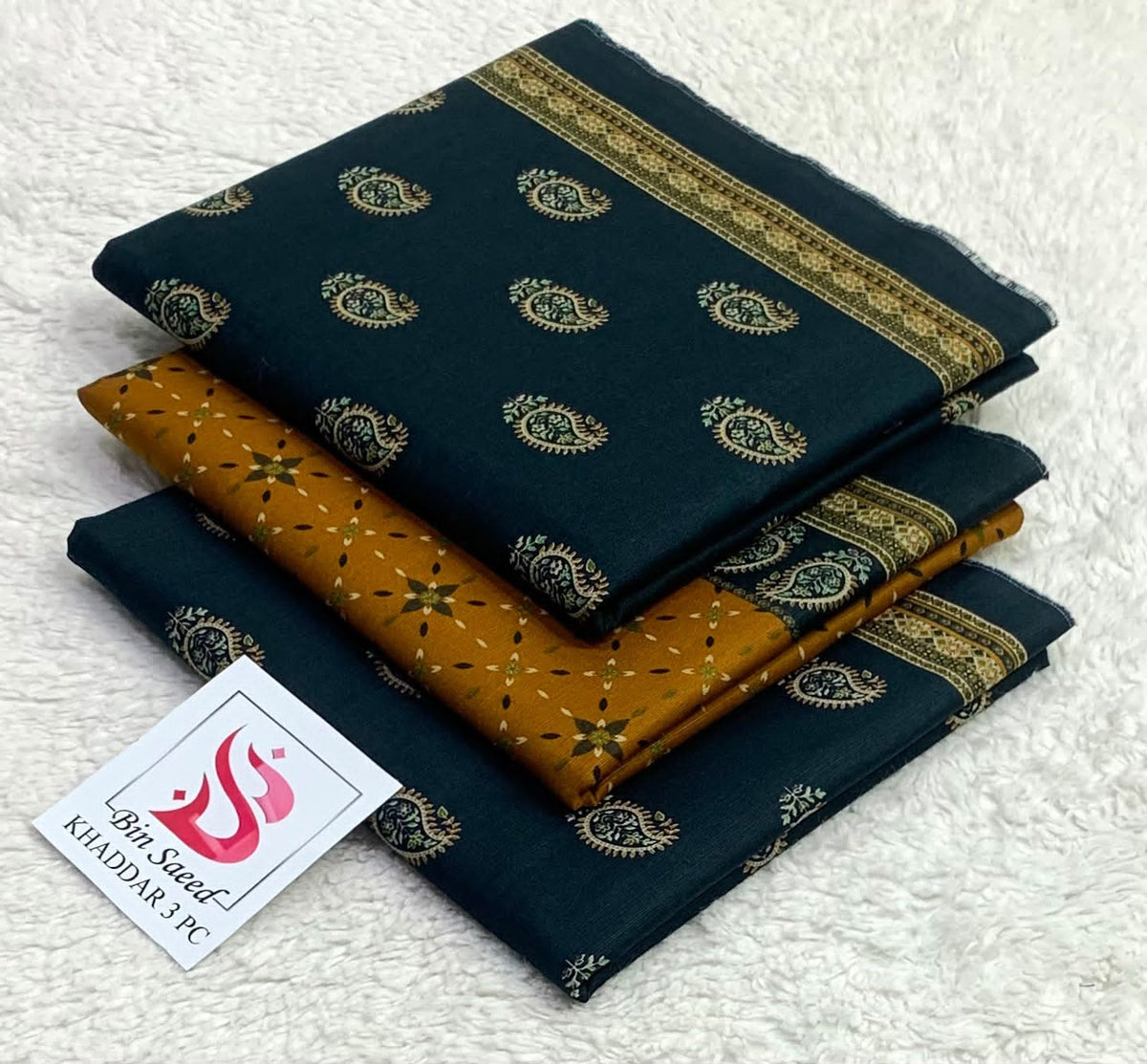 Bin Saeed Khaddar 3Pc Printed Suit