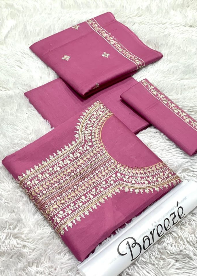 Bareeze 3Pc Lawn Embroidered Suit