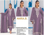 Maria B 3Pc Lawn Embroidered Suit