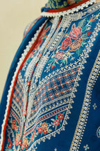 ZS 50-3 Piece Unstitched Heavy Embroidered Dhanak Suit ( Fine Printed Wool Shawl)