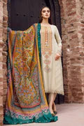RM 670-3 Piece Unstitched Heavy Embroidered Dhanak Wool Suit Printed Woolen Shawl