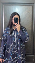 2 Piece - Printed Light Khaddar Stitched Suit