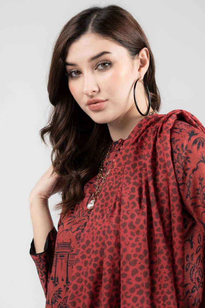 KD 130-3 Piece Unstitched Digital Printed Lawn Suit ( Fine Printed Silk Dupatta )